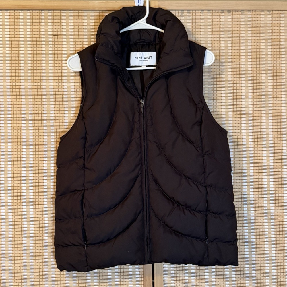 Nine West Black Puffer Vest for Women